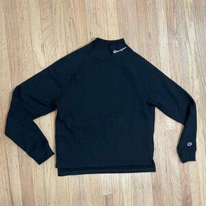 Champion Black Mock Neck Long Sleeve Top – Size S